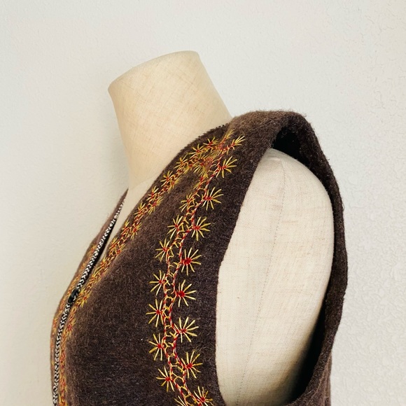 Handmade Wool Vest 70s Cottagecore - Picture 13 of 13